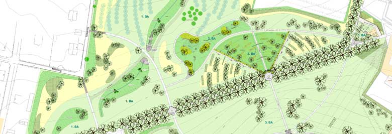 Park der Erinnerung - Haidemühl: Entwurfsplan